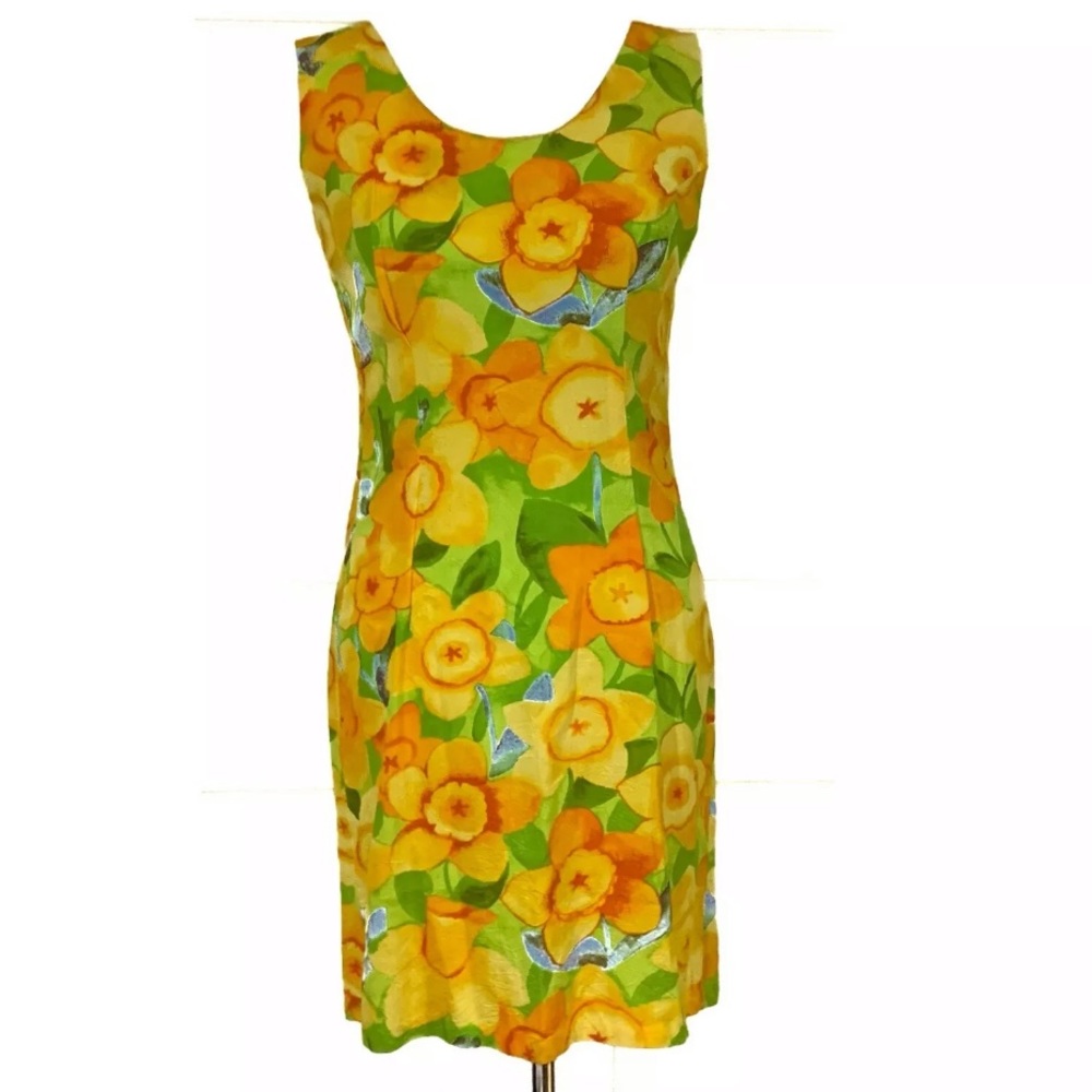 Jams One World Dress Yellow Floral Size XS